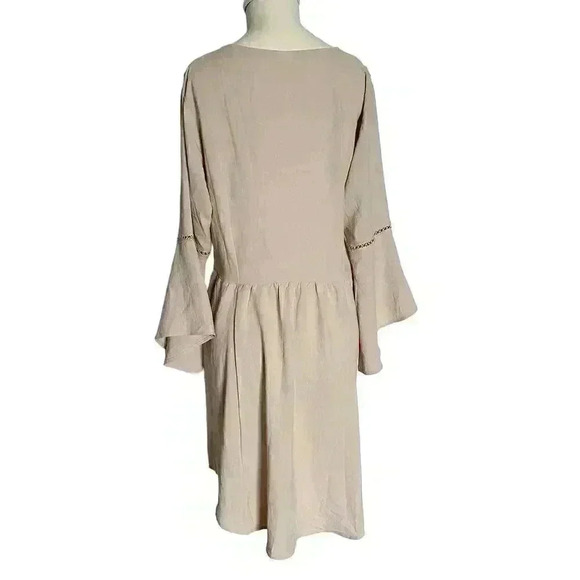 B Brand Chic Taupe Bell Sleeve Dress - Picture 3 of 6